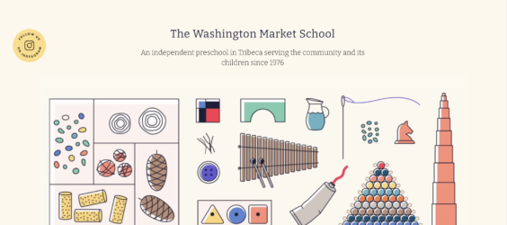 The Washington Market School's website home page